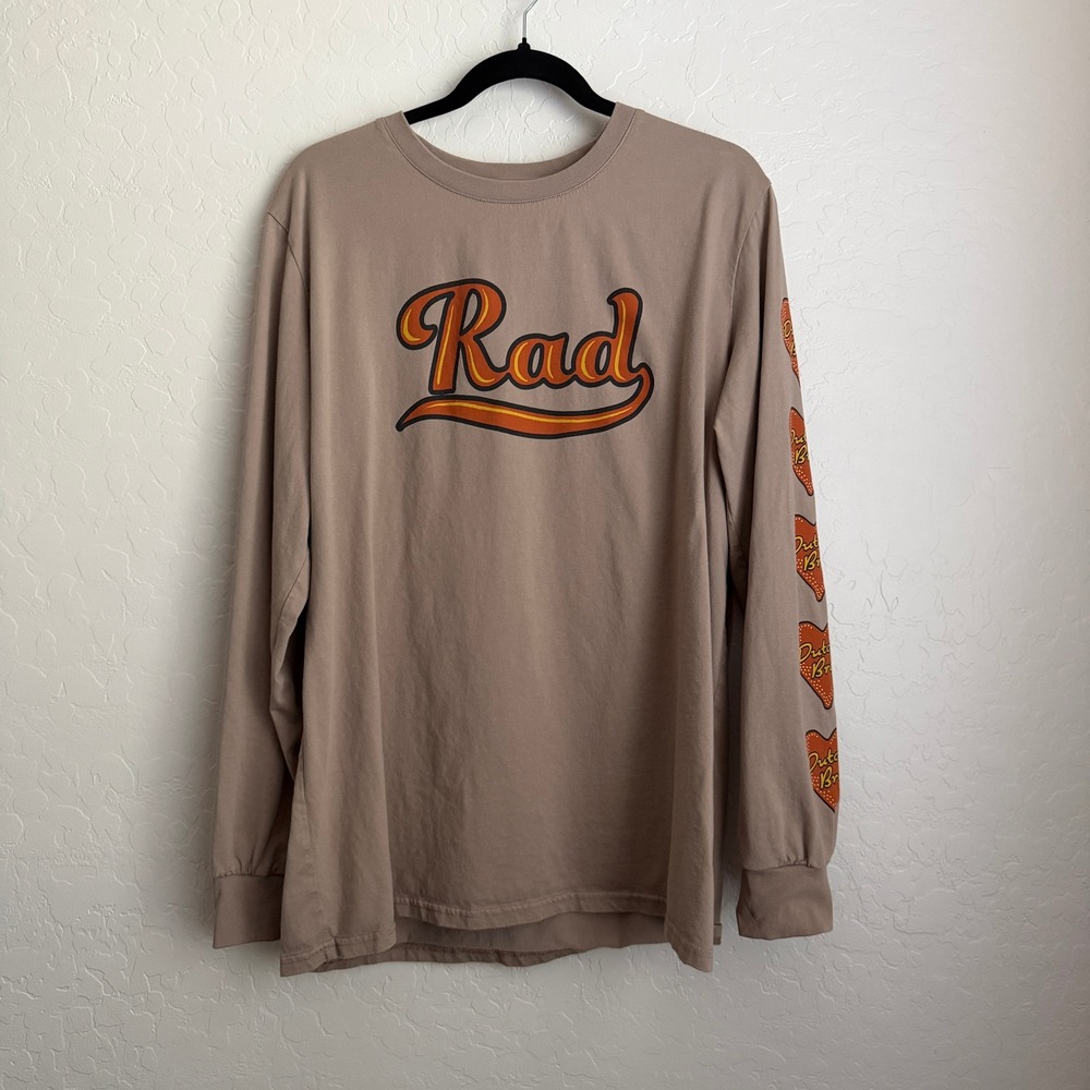 Dutch‎ Bro's Men's Crew Neck Long Sleeve "Rad" Shirt Brown XL